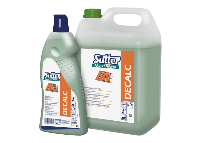 Моющее средство Sutter Professional DECALC для удаления известкового налета, 1 и 5 кг.