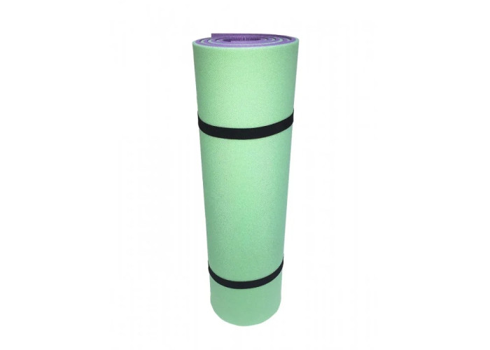 Килимок туристичний двошаровий зелено-фіолетовий 180х60х1.2