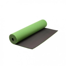 Мат для йоги и фитнеса TPE зеленый 183х61х0.6