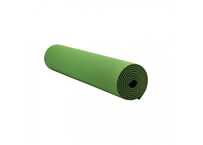 Мат для йоги та фітнесу TPE зелений 183х61х0.6