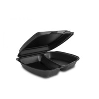 Ланч-бокс MB-2 чорний з пінополістиролу (240х210х70), 150 шт/уп