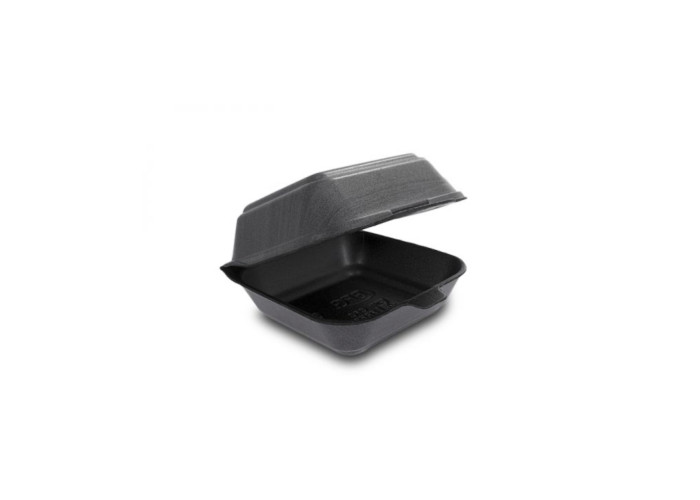 Одноразова упаковка ланч-бокс HP-6 чорний (150х150х70), 250 шт/уп