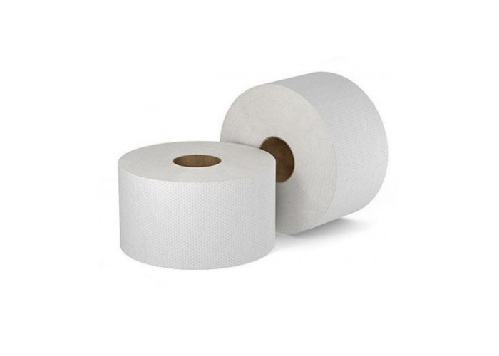 Туалетная бумага Джамбо белая двухслойная 100 м, 6 шт/уп