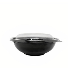 Упаковка для салата CC-1000 мл черная с купольной крышкой, 300 шт/уп