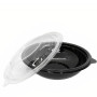 Упаковка для салату CC-1000 мл чорна з купольною кришкою, 300 шт/уп - Фото 2