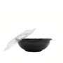 Упаковка для салату CC-1000 мл чорна з купольною кришкою, 300 шт/уп - Фото 3