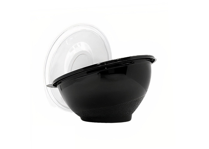 Упаковка для салату Oval-1000 мл коса овальна чорна, 400 шт/уп