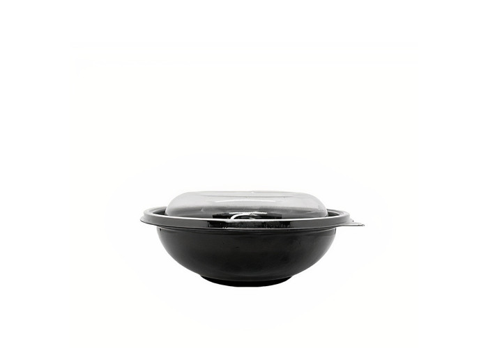 Упаковка для салата CC-750 мл черная с купольной крышкой, 300 шт/уп